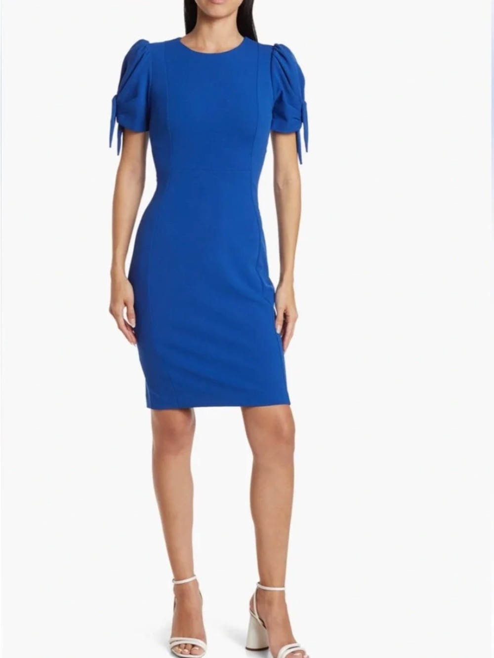 Calvin Klein Tie Sleeve Sheath Dress (Size 2)